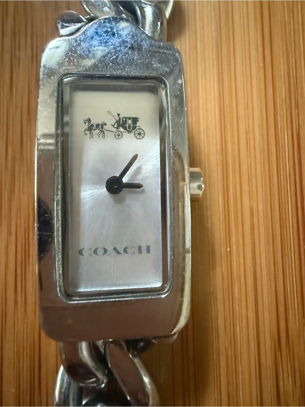 COACH Silver Chain-link Bracelet Watch